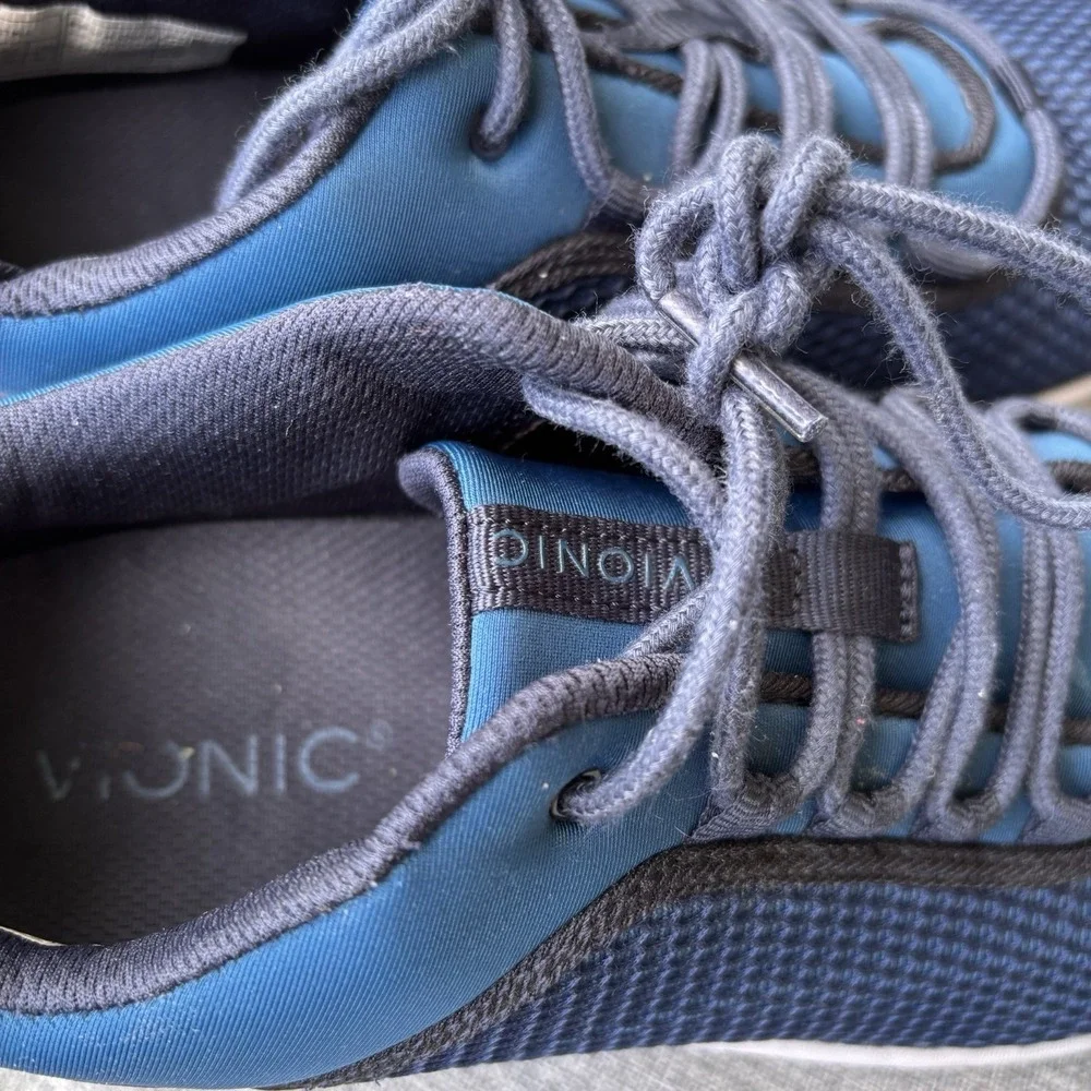 Vionic Christina Podiatrist Designed Mesh Lace-up Sneakers Navy‎ Blue Sz 8